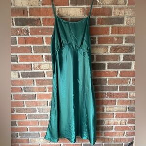Green Satin Dress